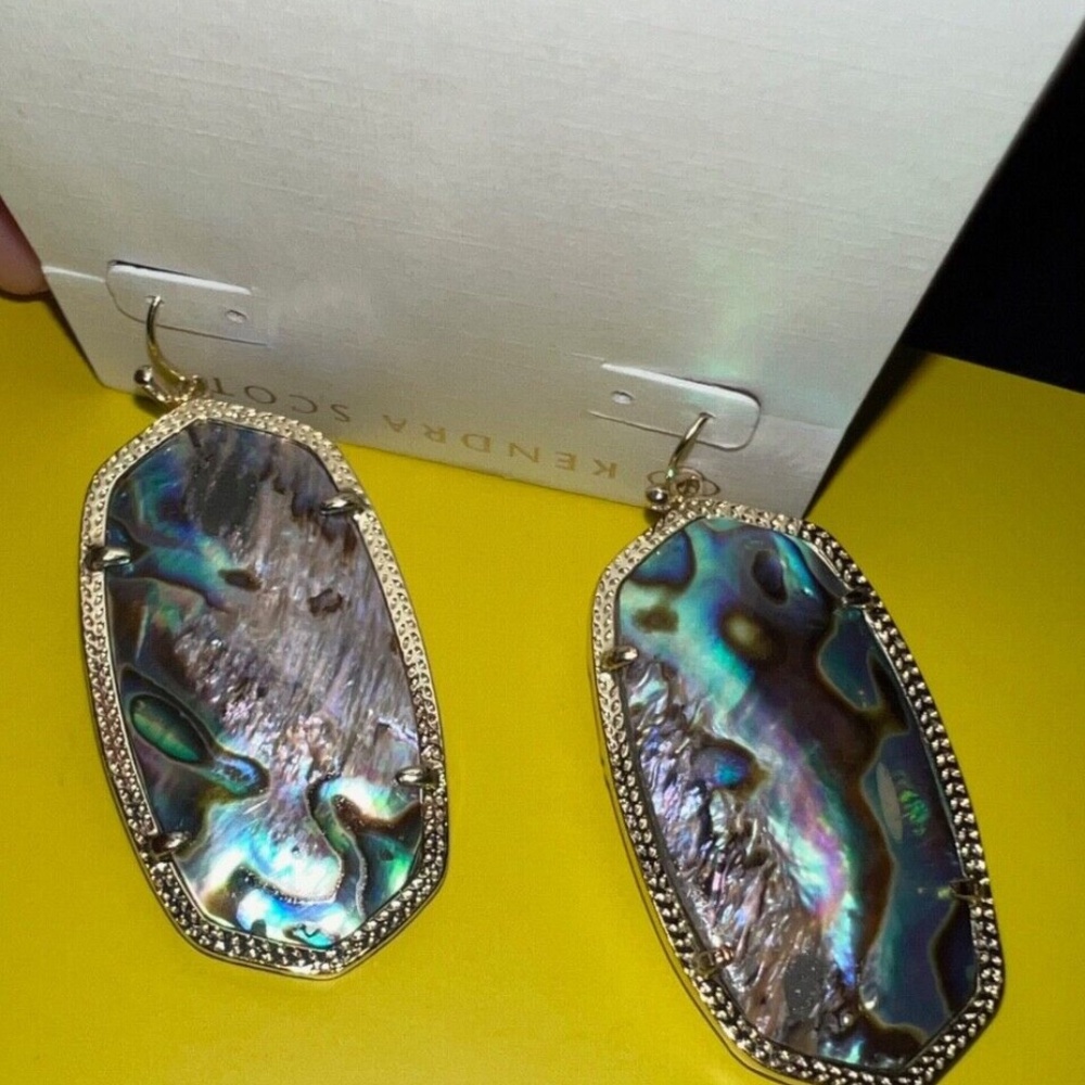 Kendra Scott Deva Drusy Abalone Shell Earrings Dr… - image 8